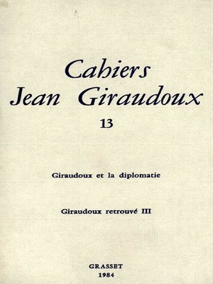 cover image of Cahiers numéro 13